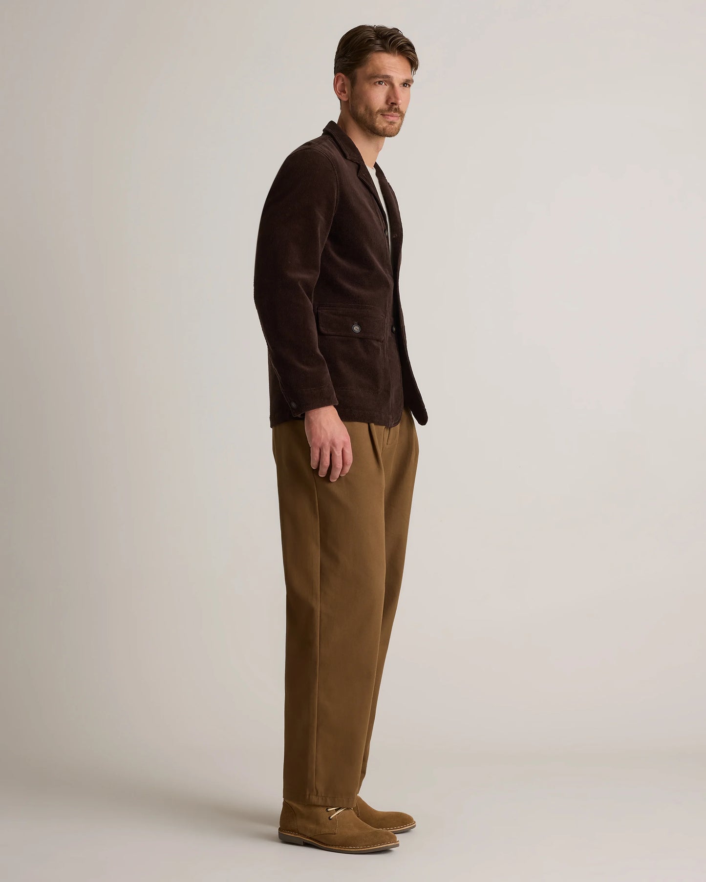 Organic Stretch Corduroy Chore Jacket - S / Seaweed