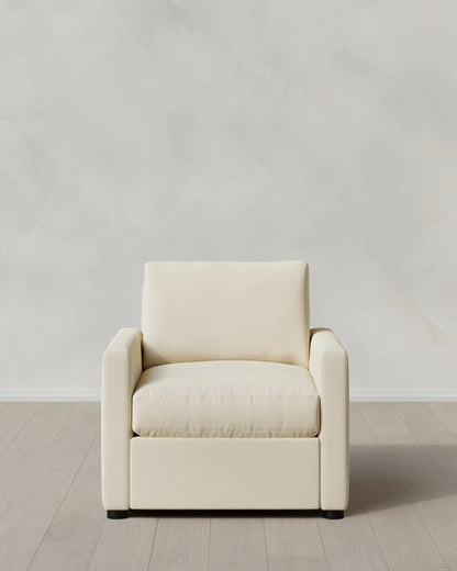 Brennan Accent Chair in Performance Velvet - One Size / Pine