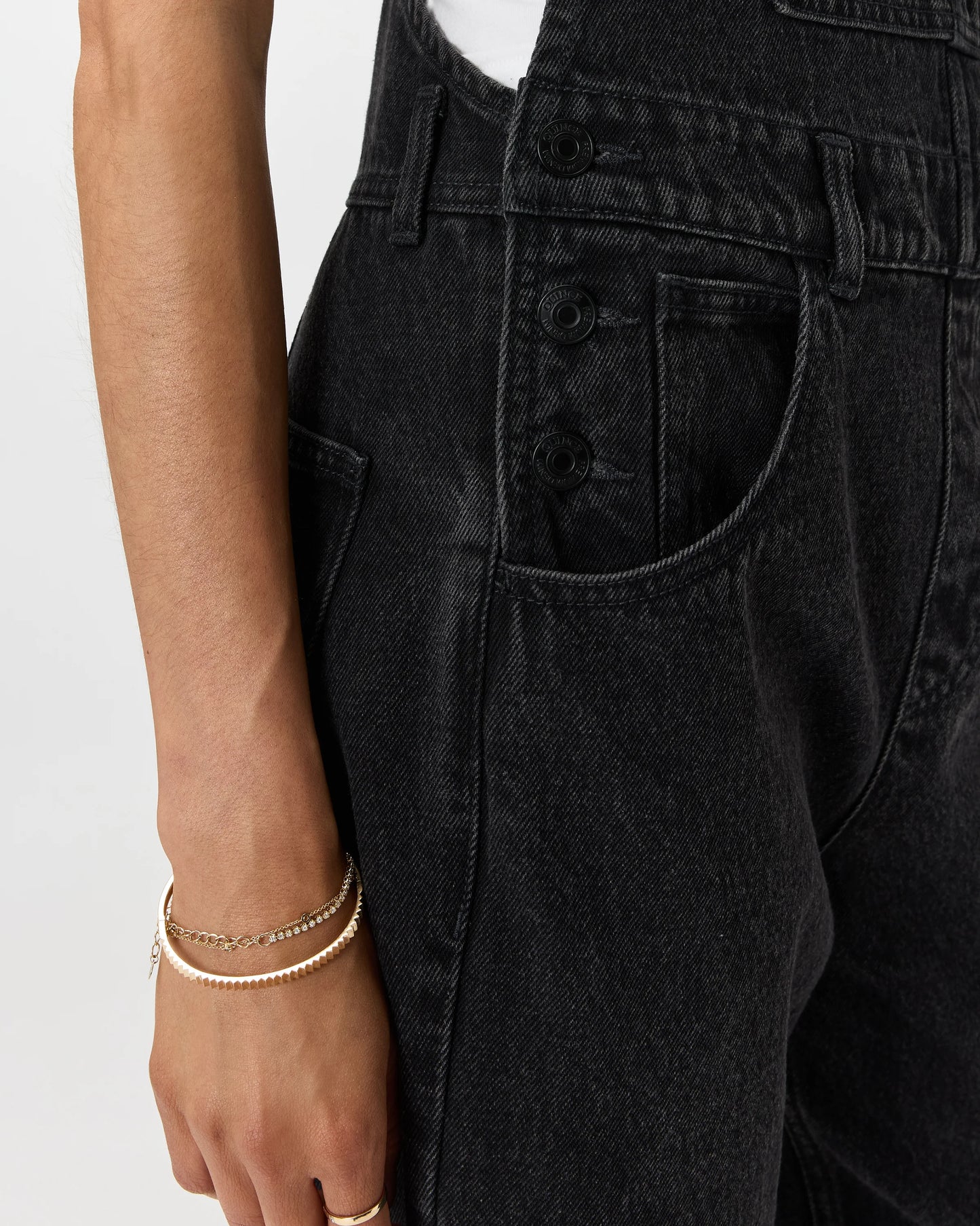100% Organic Denim Overalls - XS / Mascara Black