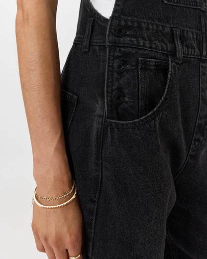 100% Organic Denim Overalls - XS / Mascara Black