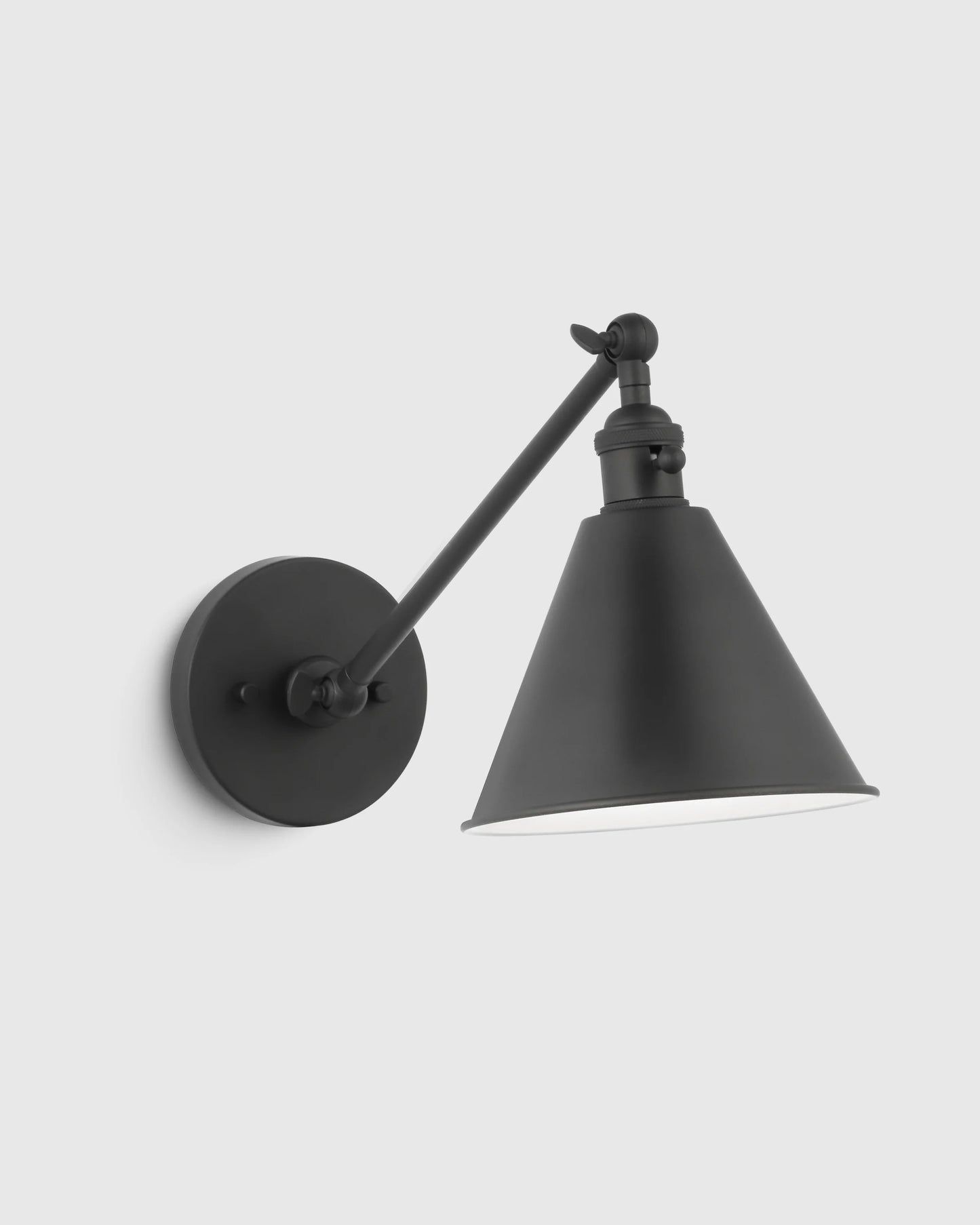 Articulating Single Arm Steel Wall Sconce - One Size / Silver