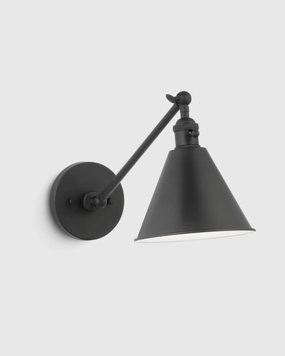 Articulating Single Arm Steel Wall Sconce - One Size / Silver