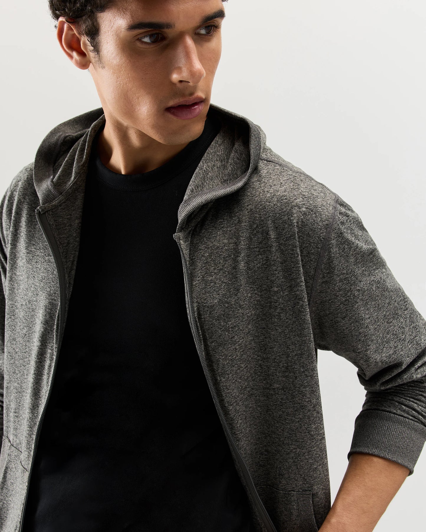 Flowknit Performance Full-Zip Chest Pocket Hoodie - XS / Heather Deep Navy