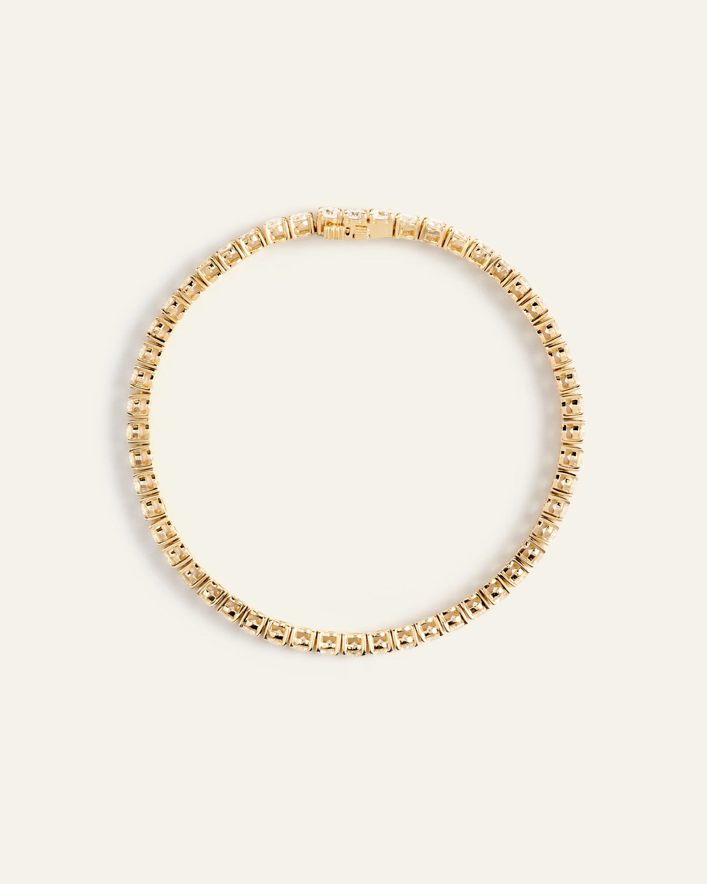 14K Gold Lab Grown Diamond Tennis Bracelet - 7ctw - 6.5" / Yellow Gold
