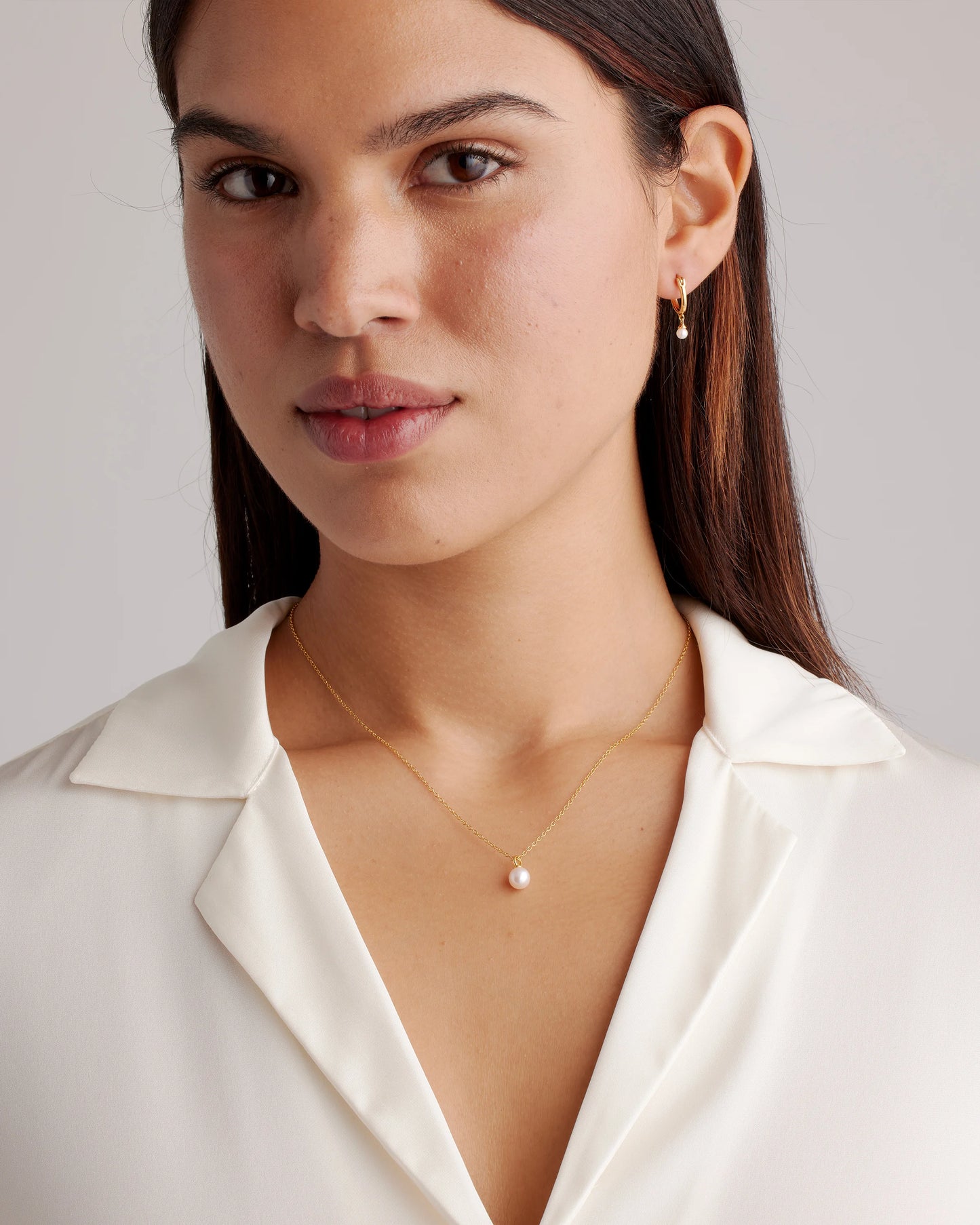 Freshwater Cultured Pearl Pendant Necklace - One Size / Gold Vermeil