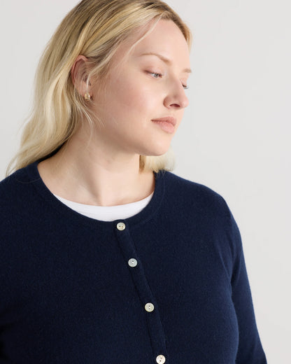 Mongolian Cashmere Cardigan Sweater - 1X / Ivory