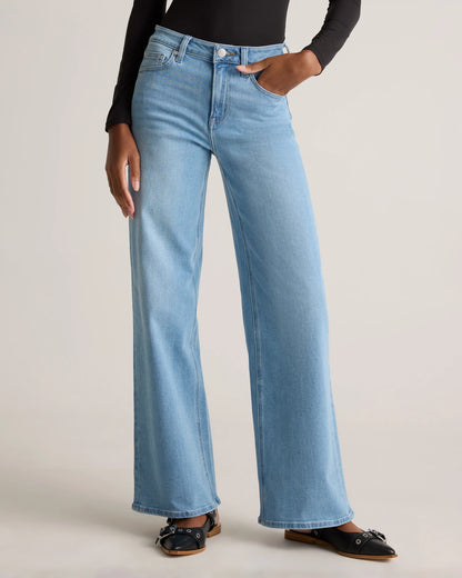 Bella Stretch Wide Leg Jeans - 24 / Frosted Blue
