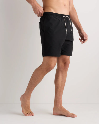Seersucker Swim Trunks - 7" - S / Navy Seersucker