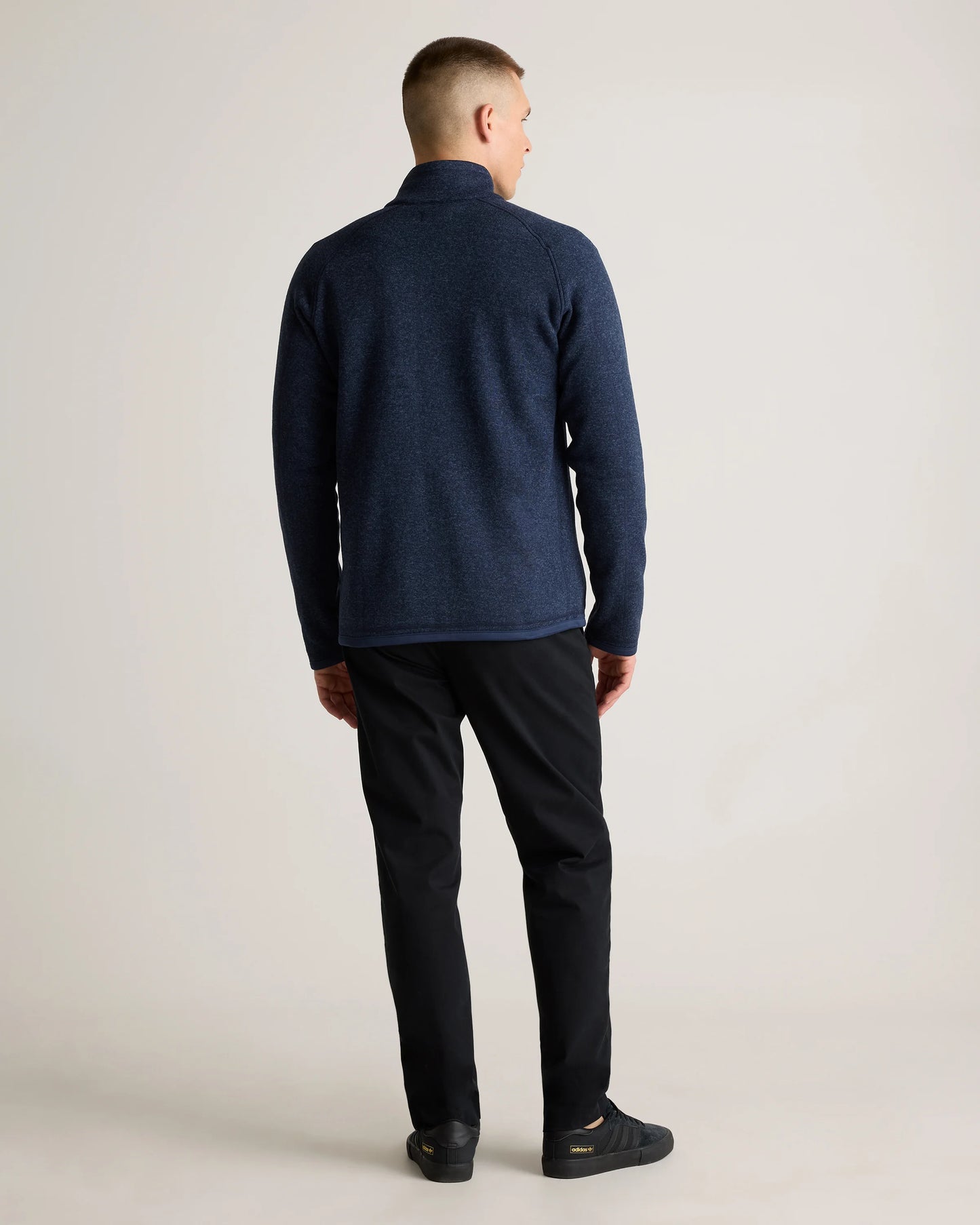 Sweater-Knit Fleece Full-Zip Jacket - XS / Heather Mineral Green