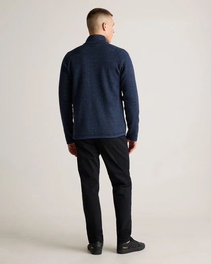 Sweater-Knit Fleece Full-Zip Jacket - XS / Heather Mineral Green