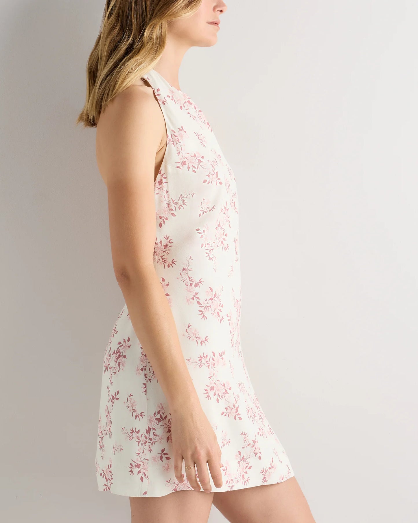 Lightweight Crepe Halter Mini Dress - XS / True Black