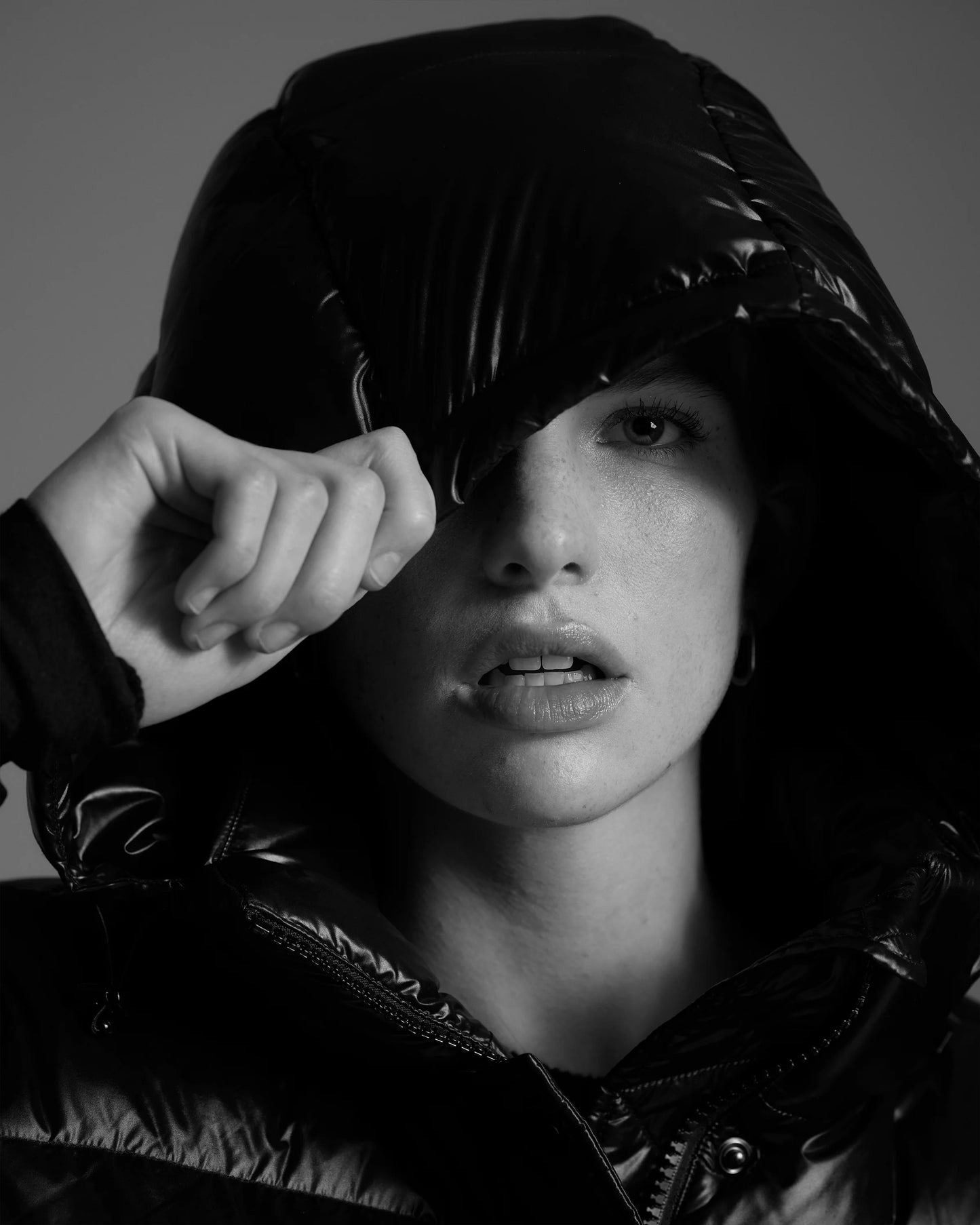 Responsible Down Cropped Puffer Jacket - XS / Shiny Black