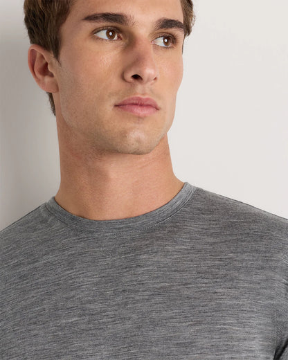 100% Merino Wool All-Season Long Sleeve Base Layer Tee - XS / Off-White