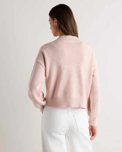 100% Organic Cotton Waffle Stitch Open Cardigan - XS / Sky Blue