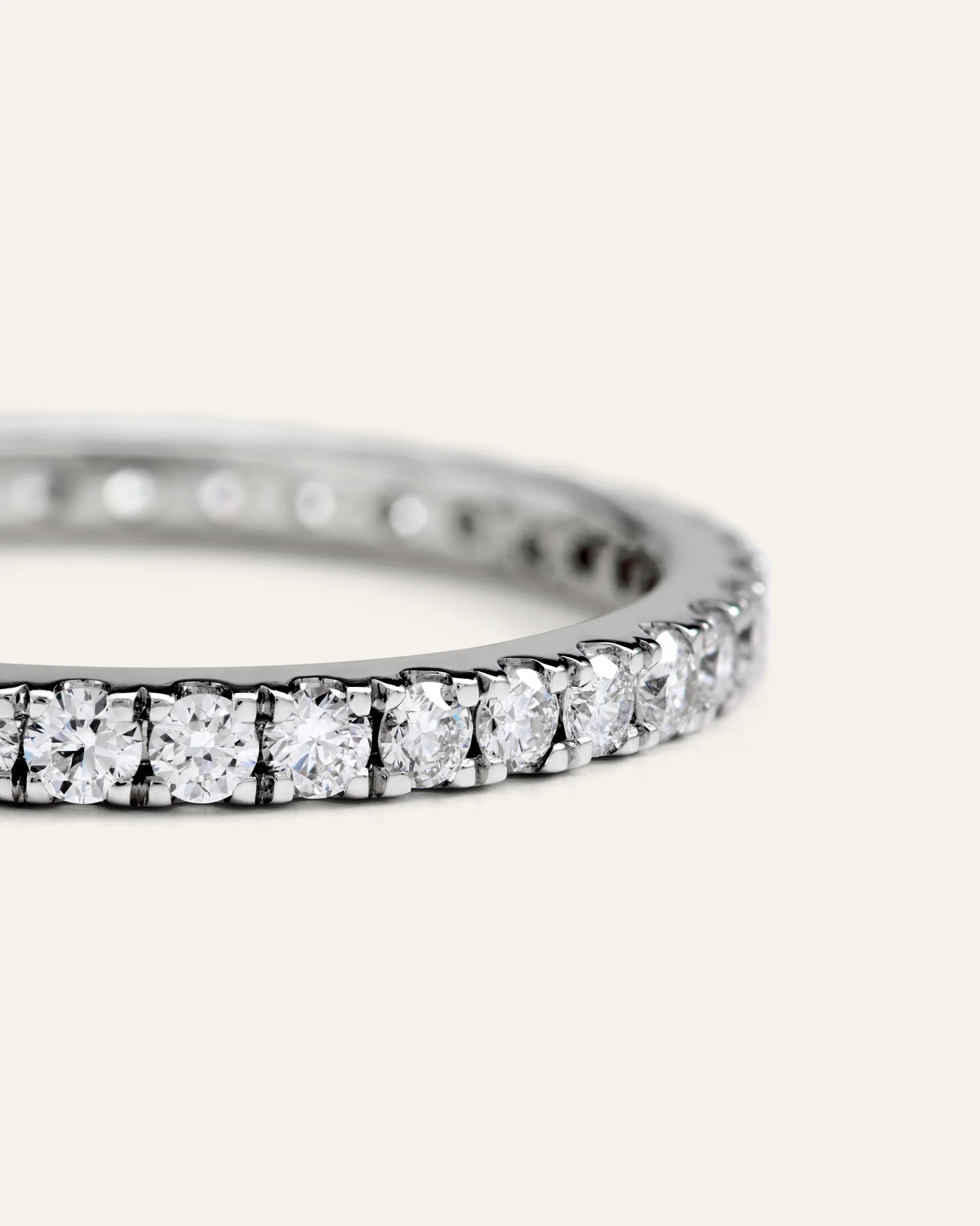 14K Gold Lab Grown Diamond Pave Eternity Band - 0.65ctw - 4 / Yellow Gold