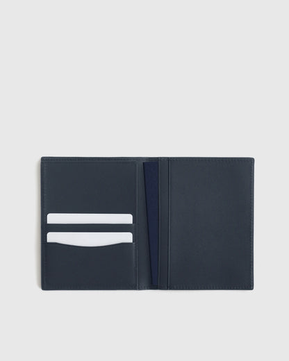Nappa Leather RFID Blocking Passport Holder - One Size / Cherry Red