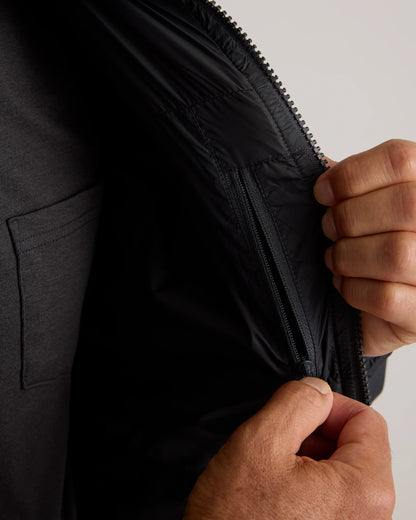 Hybrid Insulated Lightweight Hooded Jacket - S / Black