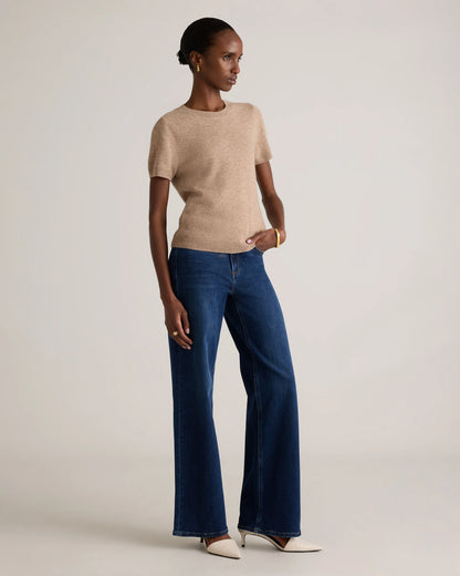 Mongolian Cashmere Tee - XS / Pale Custard Yellow