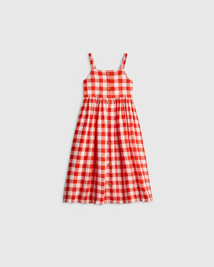 Girls Sleeveless 100% Linen Dress - 2T / White