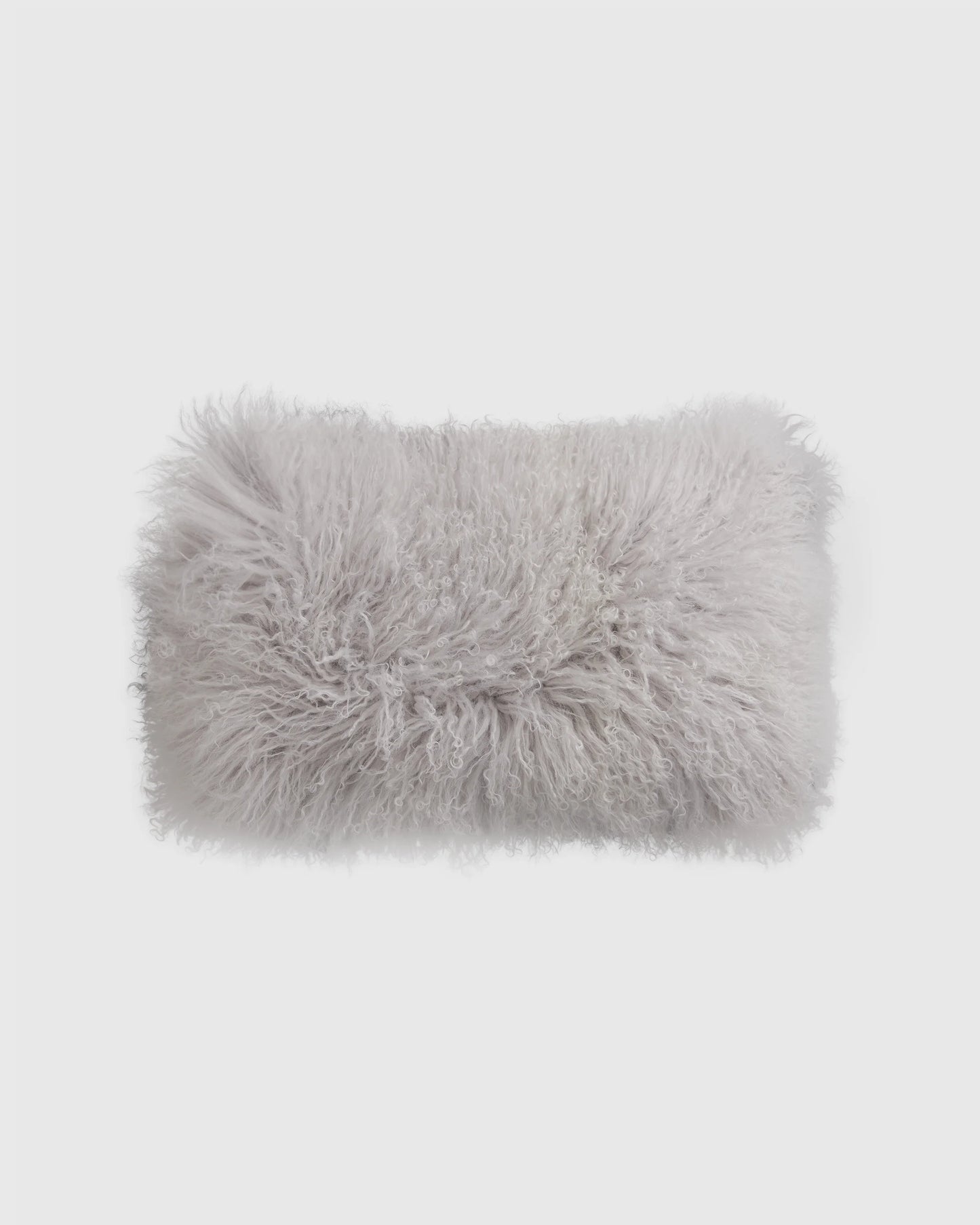 Luxe Mongolian Lamb Lumbar Pillow Cover - 12x20 / Ivory