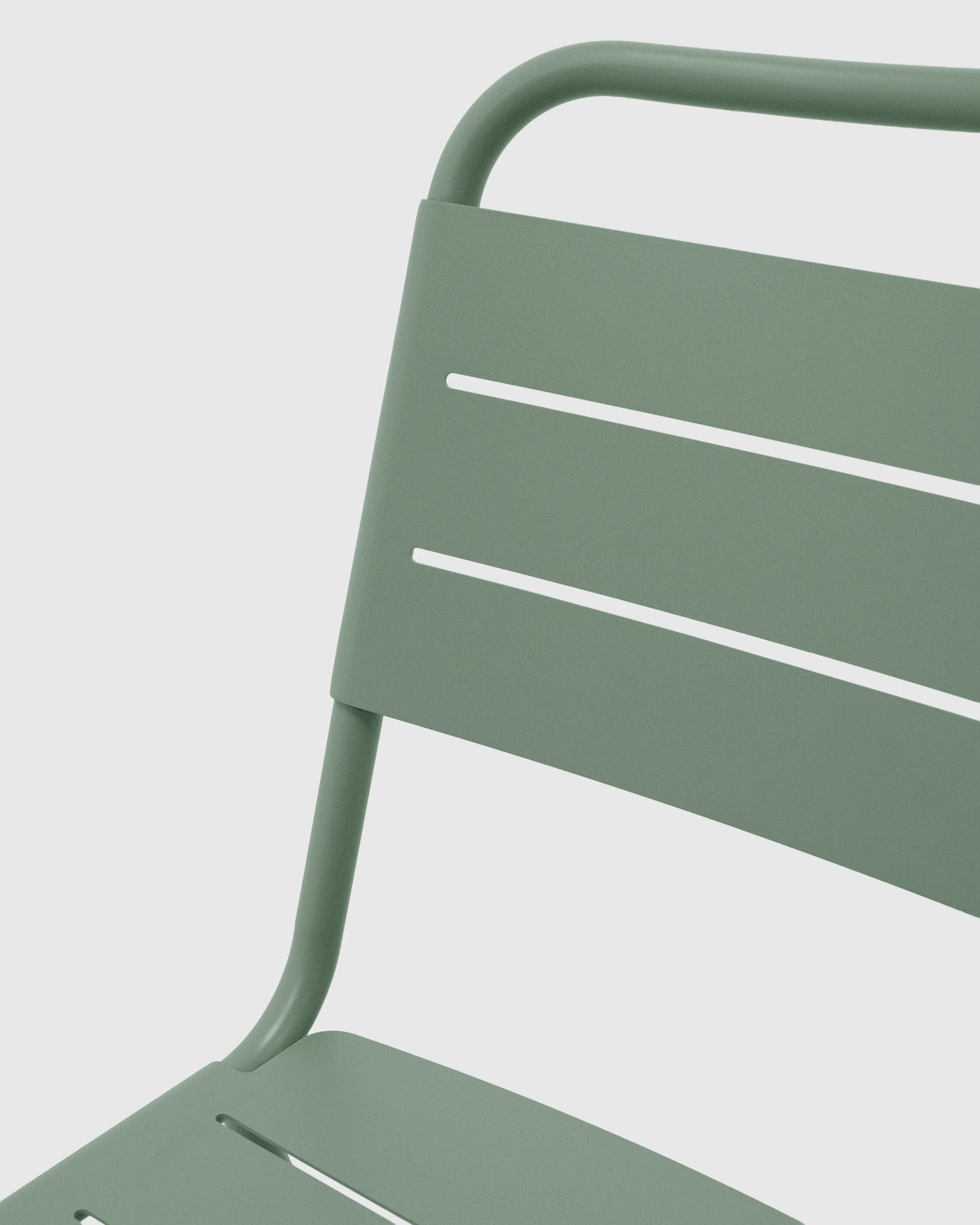 Powder-Coated Aluminum Outdoor Stacking Side Chair (Set of 2) - Set of 2 / Sage Green