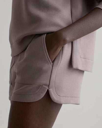 CloudComfort High-Rise Sweatshorts - XS / Pebble Beige
