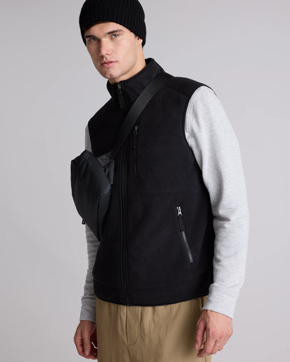 Polar Fleece Full-Zip Vest - S / Gravel