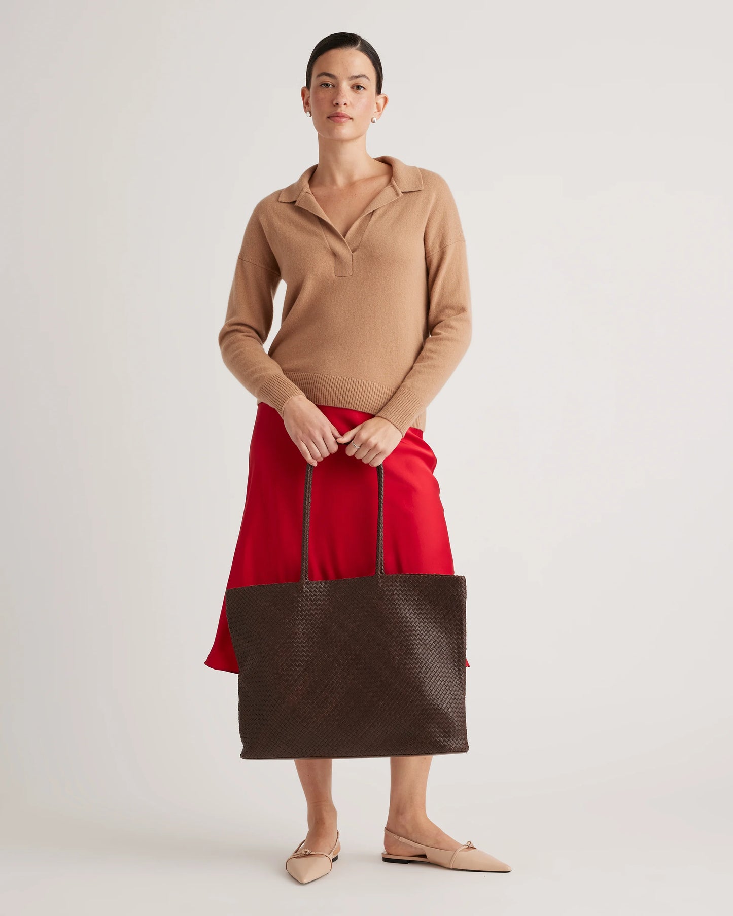 Siena Handwoven Tote - One Size / Taupe