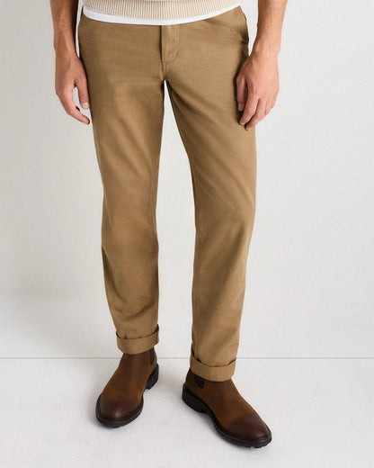 Rugged Leather Lug Sole Chelsea Boot - 7 / Firewood
