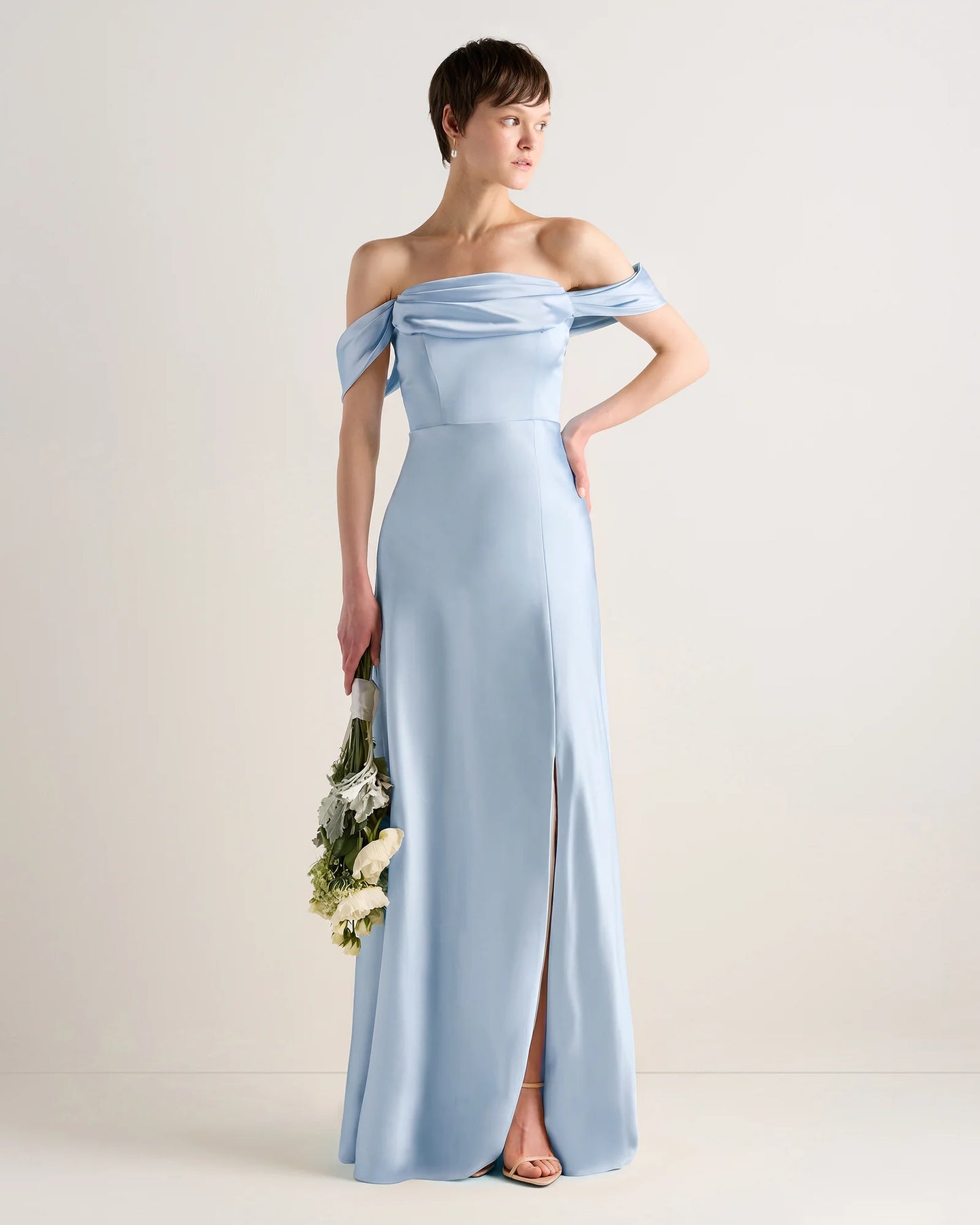 Aurora Stretch Satin Convertible Dress - 0 / Garden Sage Green