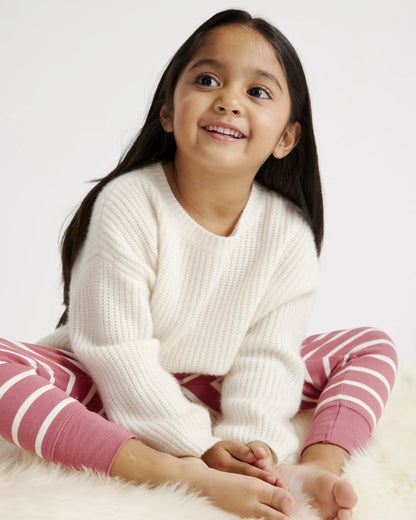 Washable Cashmere Fisherman Tunic Sweater - 2T / Ivory