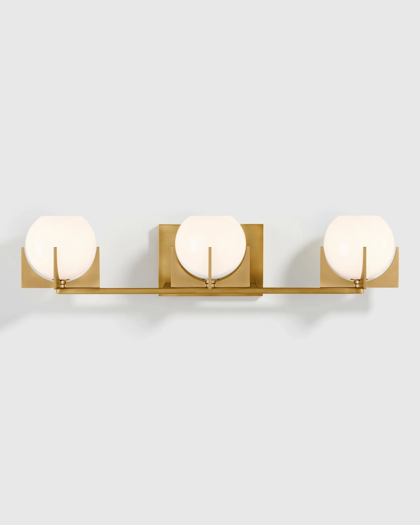 Deco Glass Globe Vanity Sconce - One Size / Brass
