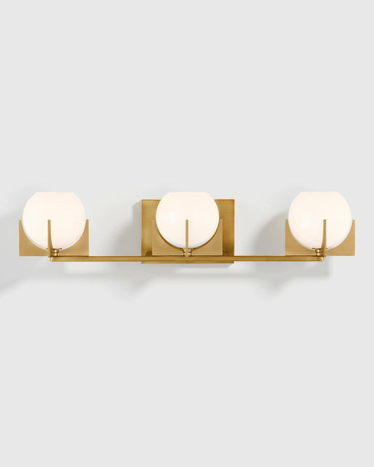 Deco Glass Globe Vanity Sconce - One Size / Brass