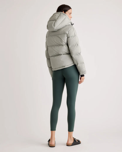 Responsible Down Cropped Puffer Jacket - XS / Shiny Black