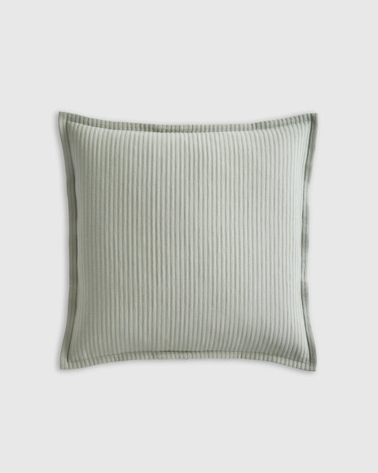Organic Cotton Matelasse Euro Sham - Euro / Dried Sage