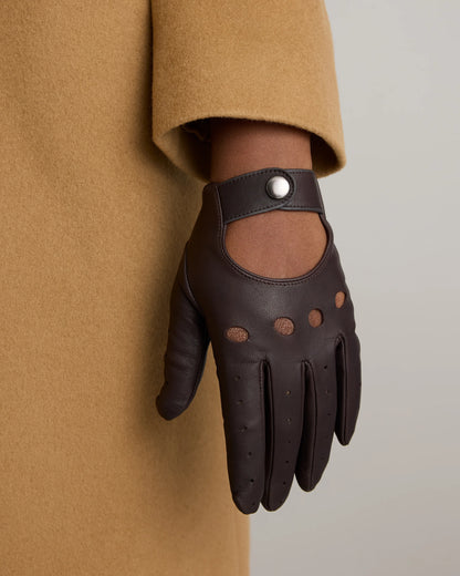 Italian Leather Driving Gloves - XS / Black