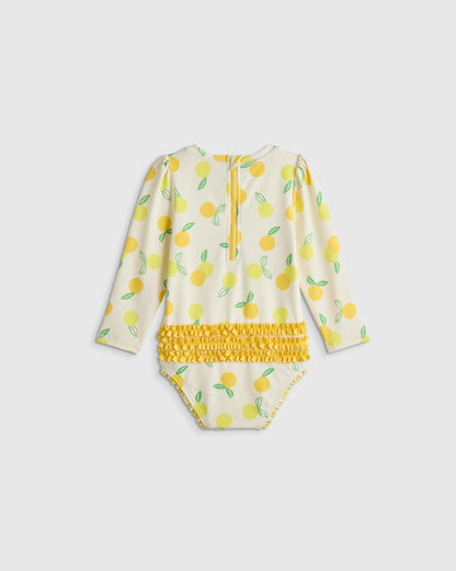 Long Sleeve Tie One-Piece Swimsuit - 2T / Soft Ditsy Floral