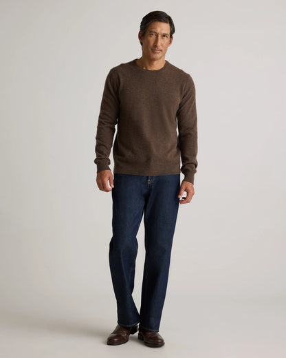Mongolian Cashmere Crewneck Sweater - XS / Black
