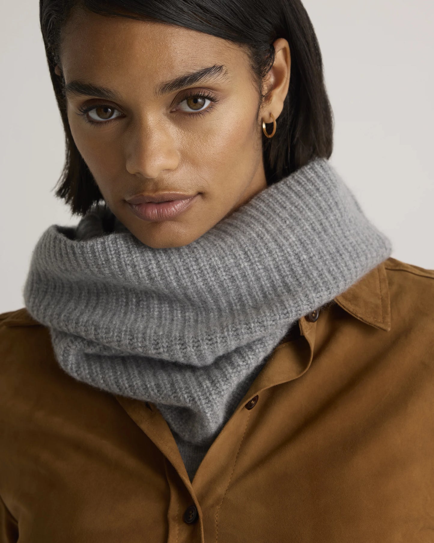 Mongolian Cashmere Snood - One Size / Ivory