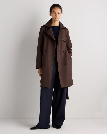 Comfort Stretch Trench Coat - XS / Navy