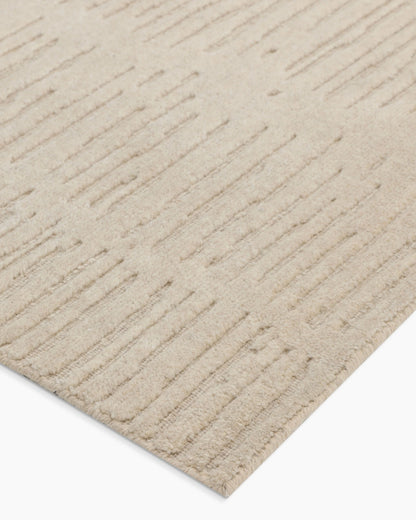 Cobble Hand-Loomed Wool Rug - 5' x 8' / Beige
