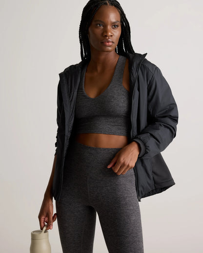 Ultra-Soft V-Neck Cropped Tank - XS / Heather Navy
