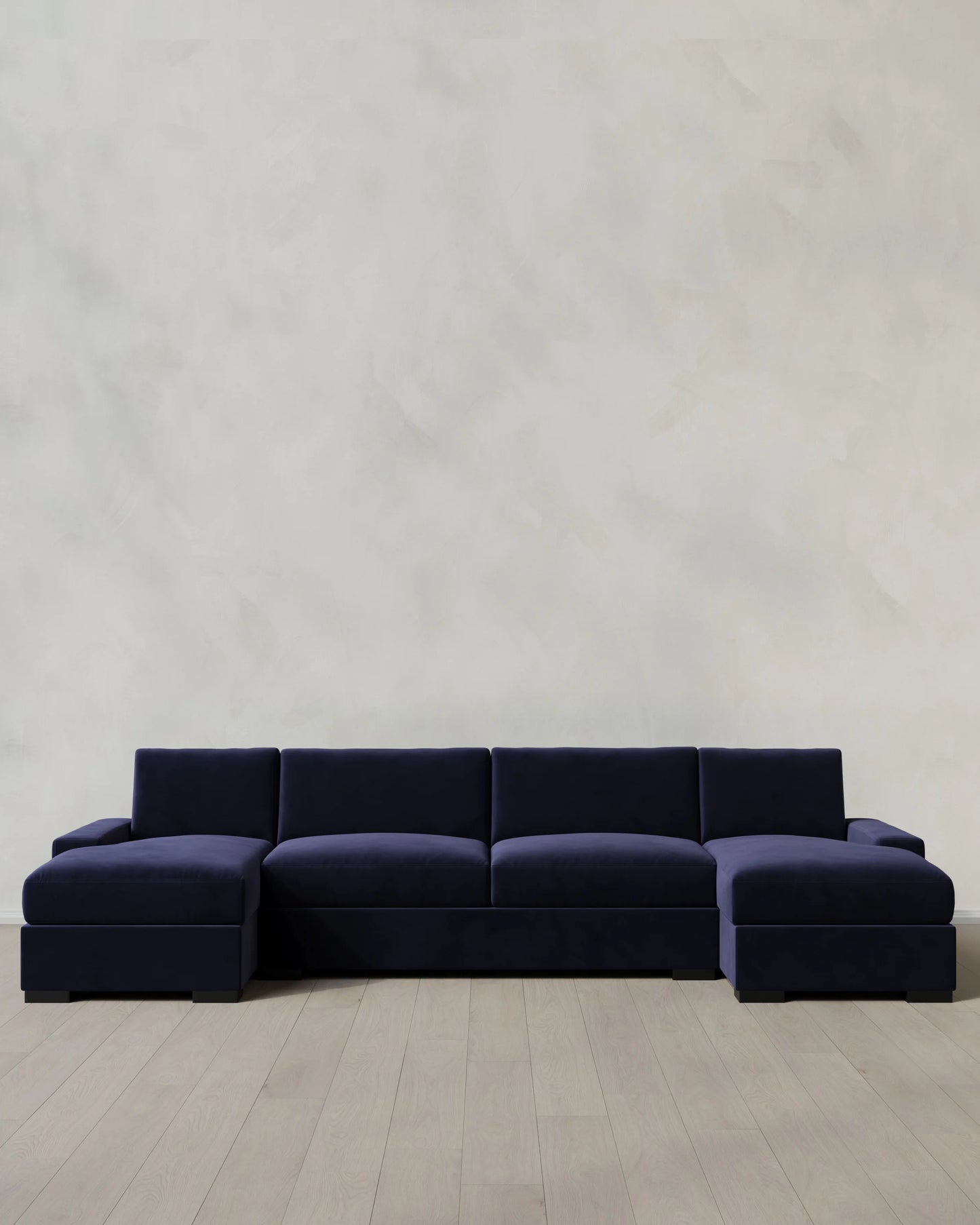 Stillman U Sectional in Performance Velvet - One Size / Java