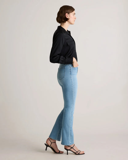 Bella Stretch Kick Flare Jeans - 24 / Deep Rinse