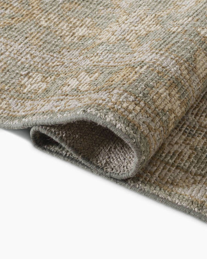 Lena Hand-Knotted Wool Rug - 5' x 8' / Green