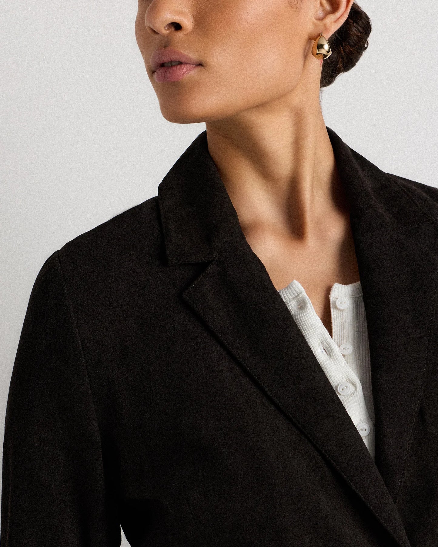 100% Suede Blazer - XS / Espresso Brown