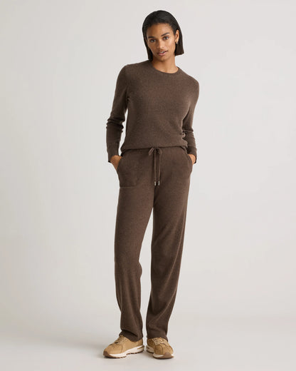 Mongolian Cashmere Crewneck Sweater - XS / Ivory