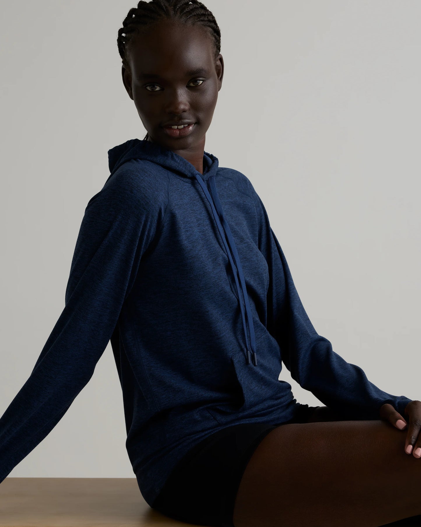 Flowknit Pullover Hoodie - XS / Heather Navy