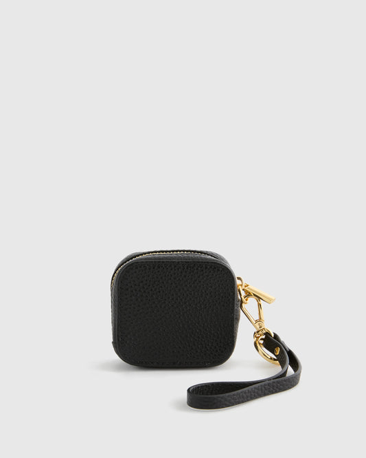 Italian Leather Zip Case - One Size / Black