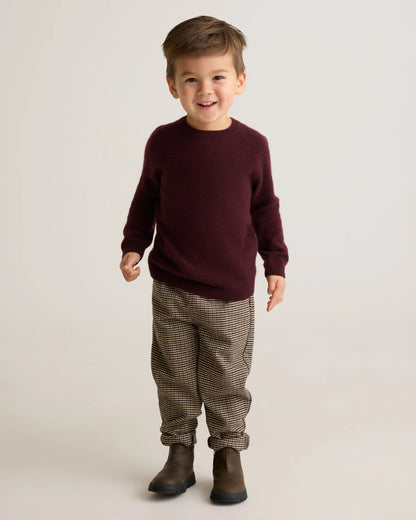 Washable Cashmere Crewneck Sweater - 2T / Forest Floor Green